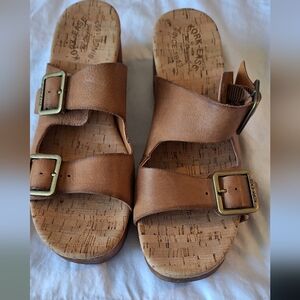 Kork-Ease Leather Slide Sandals Women's Size 10 EUC